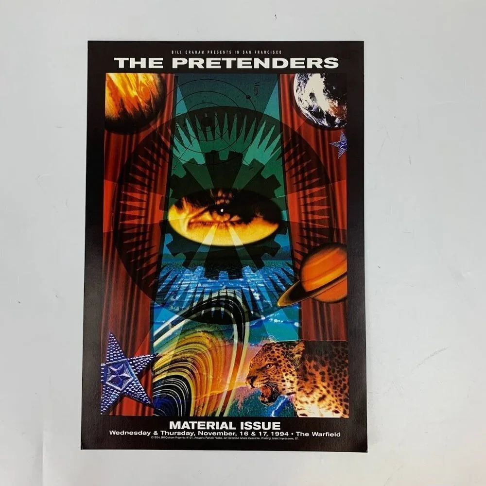 The Pretenders Chrissie Hynde Fillmore‎ San Francisco 1994 Concert Flyer 13x19